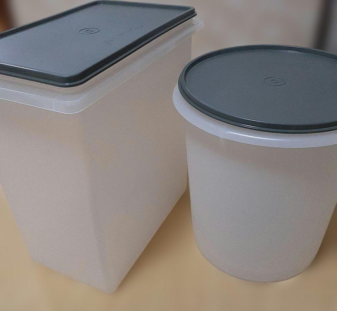 タッパーウェア(大)　長方形·丸形　 2コセット