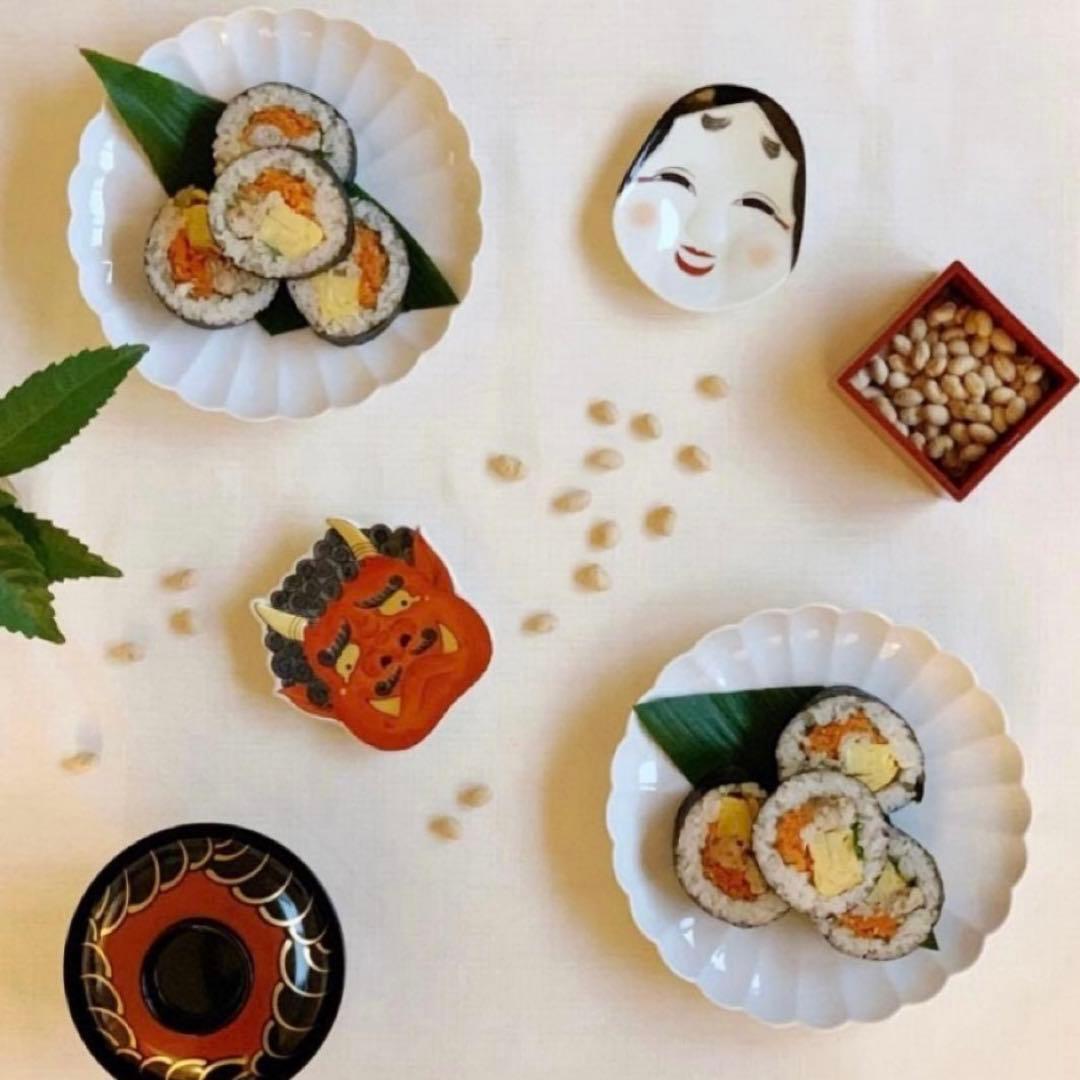 【☆売り切り価格☆】【新品】【大人気】有田焼幸楽窯　福鬼銘々皿2枚セット　縁起物