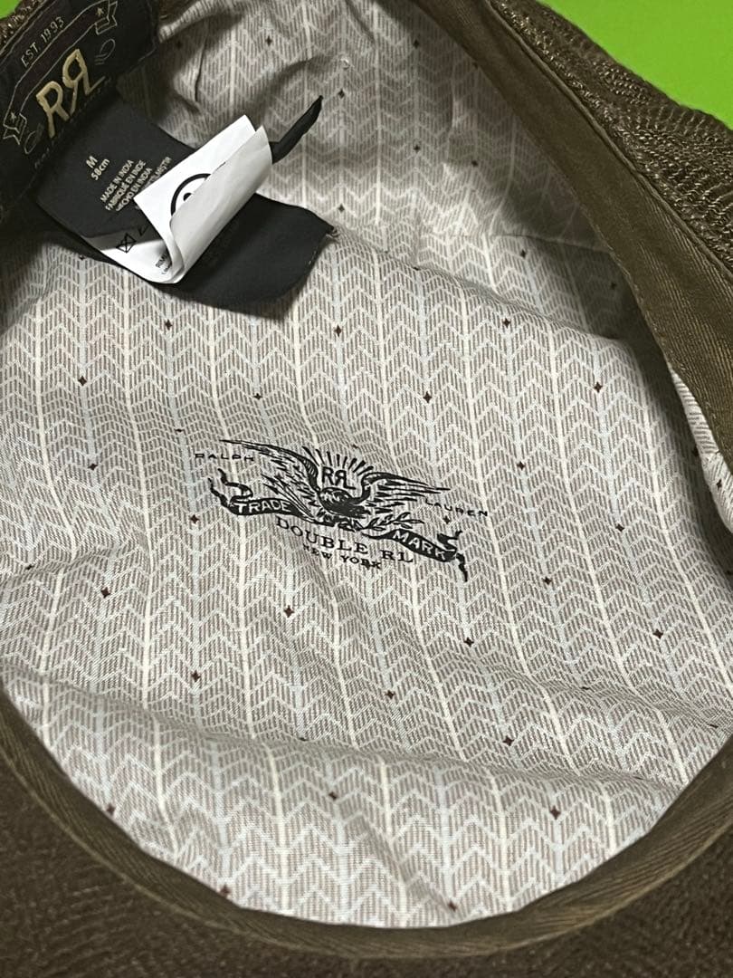 RRL リネン ヘリンボーン ニュースボーイキャップ 58cm