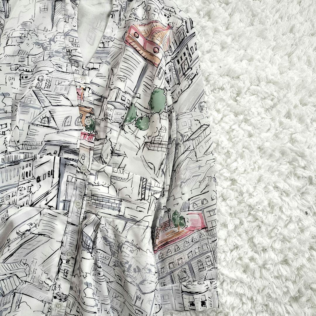 美品 ピンキーアンドダイアン ヨーロピアンシティスケープワンピース 36