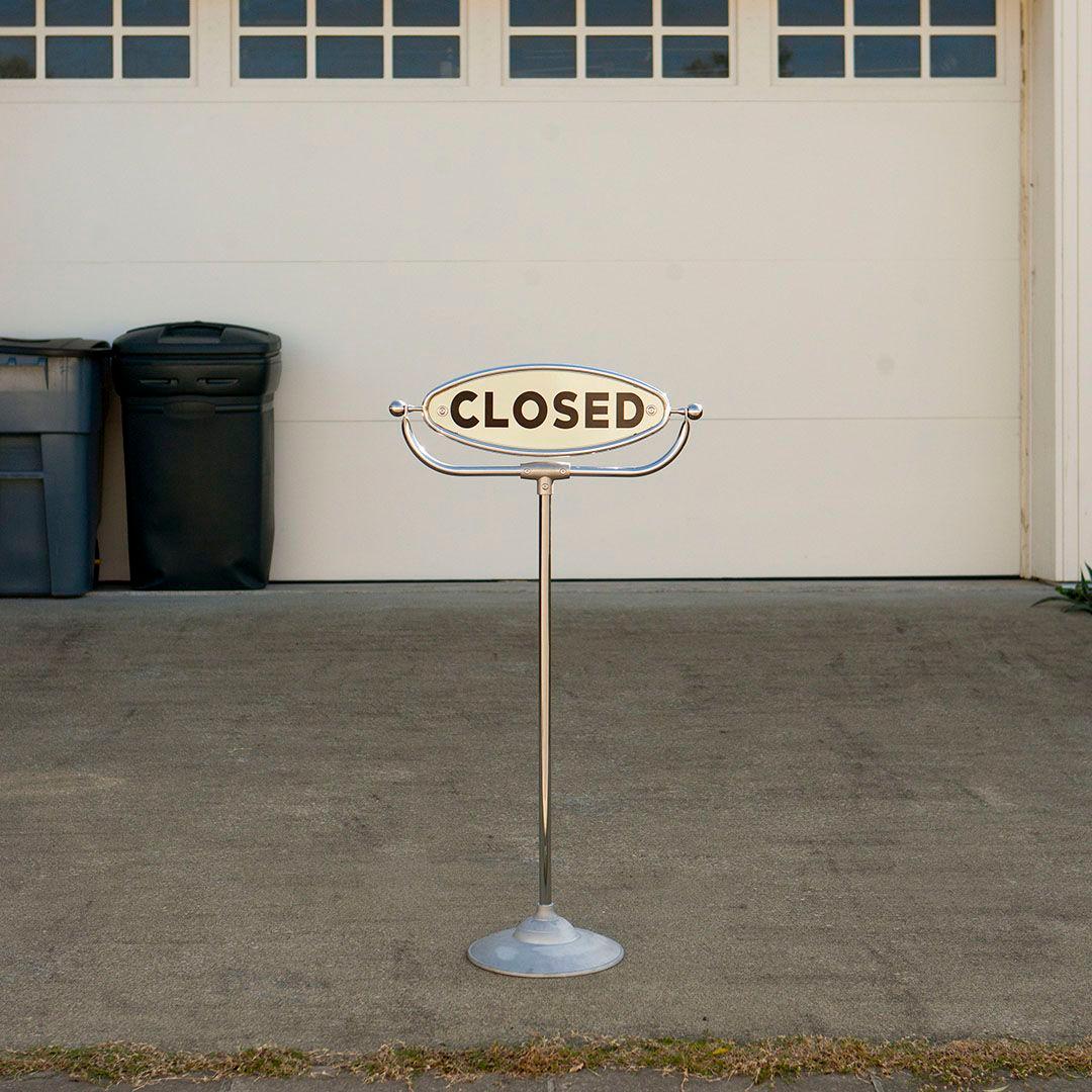 新品 オープン クローズド サイン スタンド 回転 看板 ダルトン インテリア