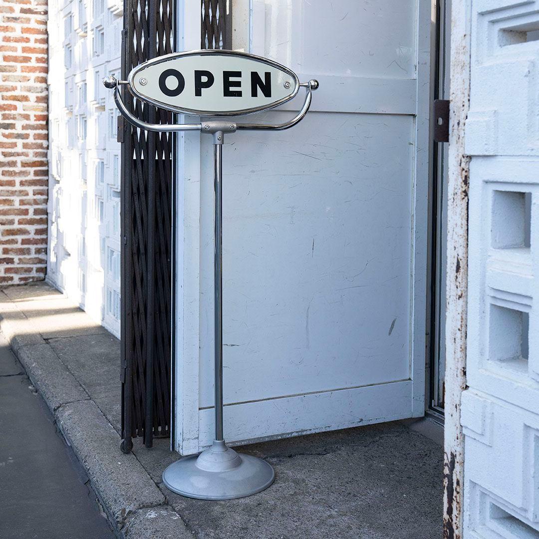 新品 オープン クローズド サイン スタンド 回転 看板 ダルトン インテリア