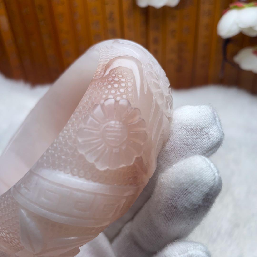 （62.5mm）天然石無処理【✨精品彫刻 梅蘭竹菊】 石英岩玉 パワーストーン