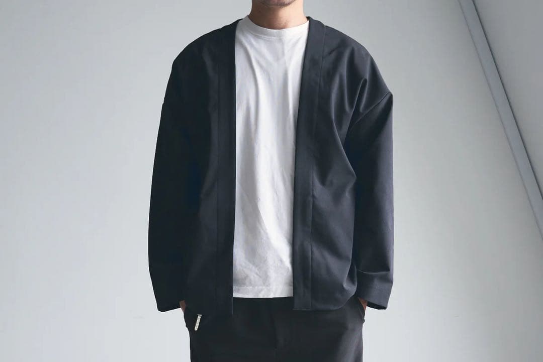 MNMM HAORI ミニマリスト ジャケット ノーカラー ストレッチ