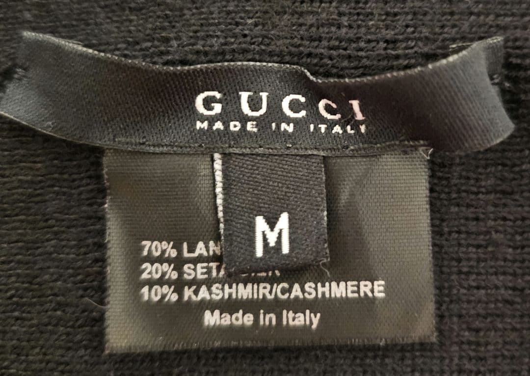 GUCCI ブラック ニット帽 Mサイズ