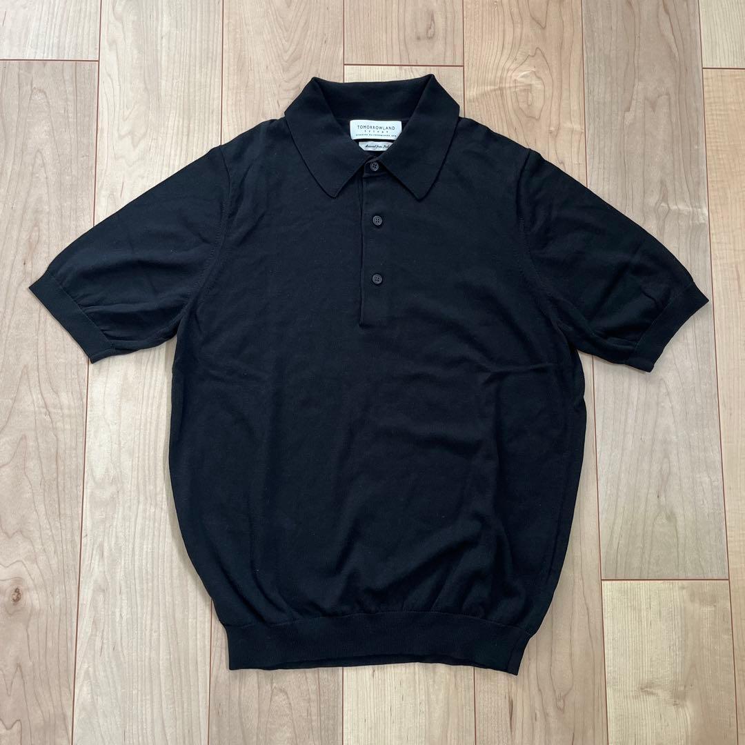 美品 TOMORROWLAND シルクコットン ニットポロシャツ SESIA