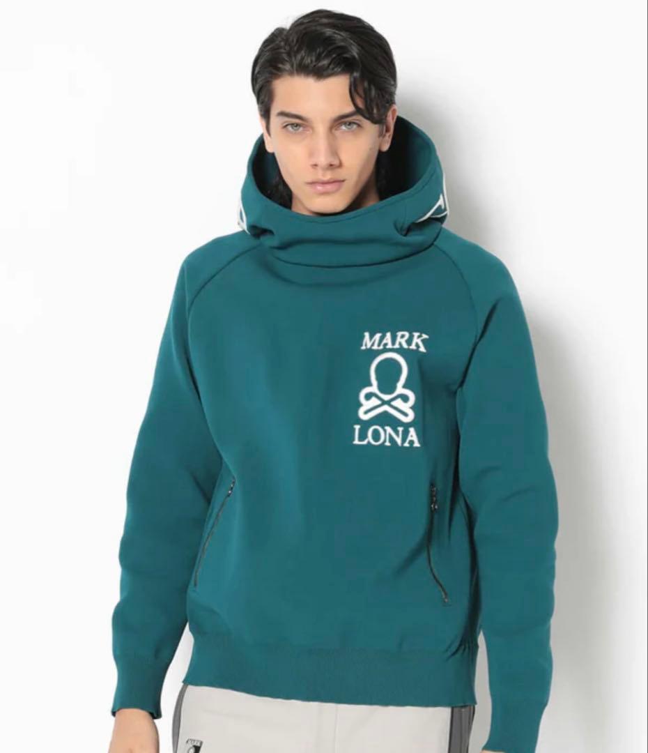 MARK & LONA 46(M) ニットフーデットパーカー グリーン