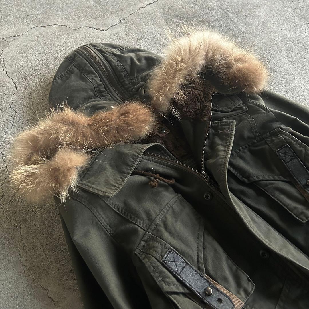 PPFM N-2B ラクーンファー ミリタリージャケット Y2K アーカイブ