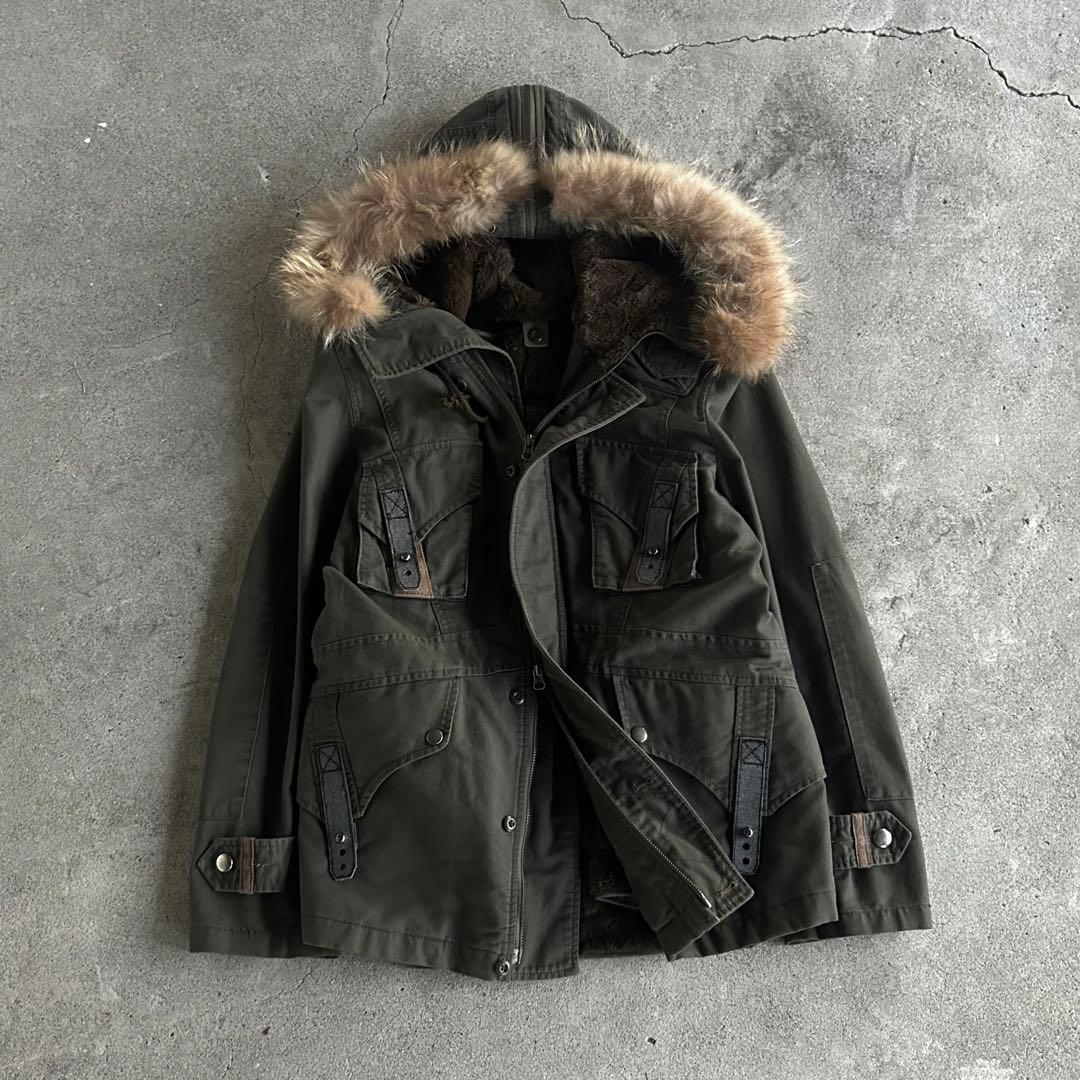 PPFM N-2B ラクーンファー ミリタリージャケット Y2K アーカイブ