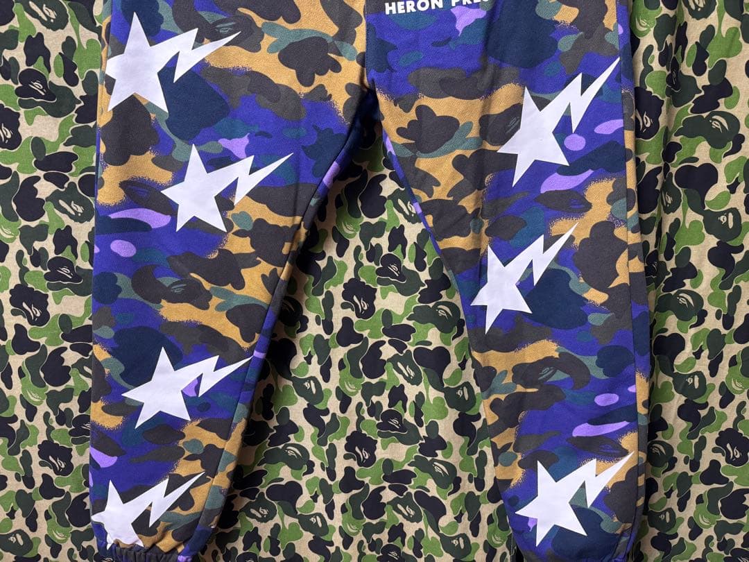ユウ BAPE × HERON PRESTON スウェットパンツ