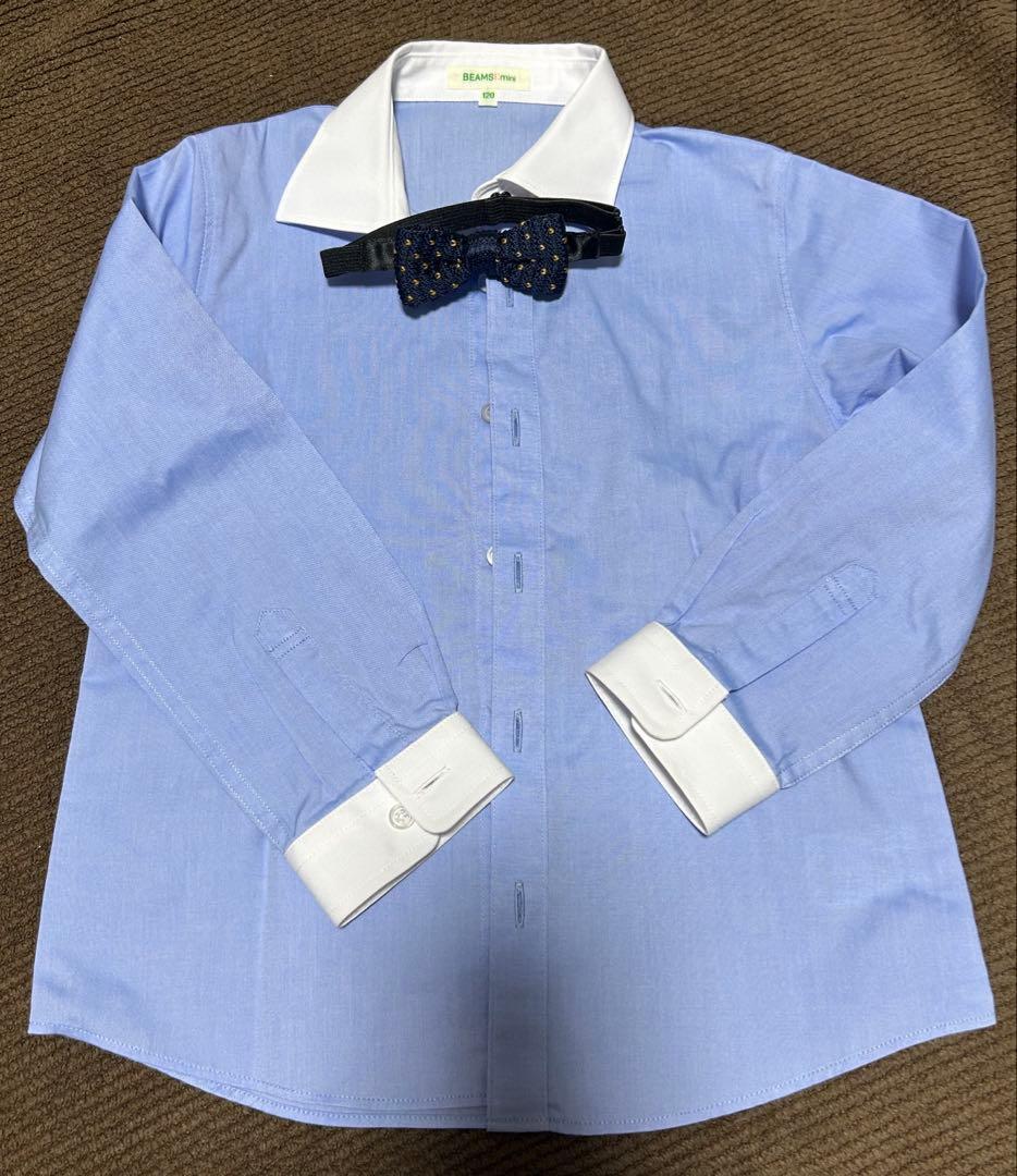 BEAMS mini フォーマルスーツ 120cm グレー系チェック