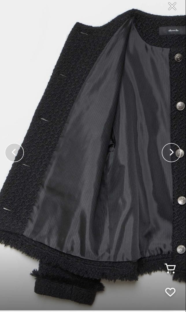 allureville未使用ノーカラージャケット