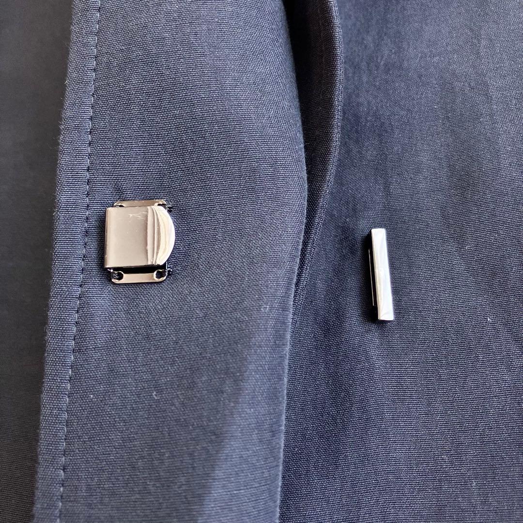 24SS 23区 ハイカウントライトクロス ロングジレ ベスト Aライン 紺色