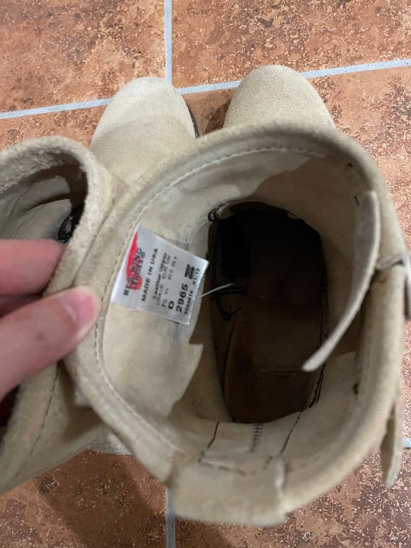 レッドウイング　2965 エンジニアブーツ ベージュ スエード