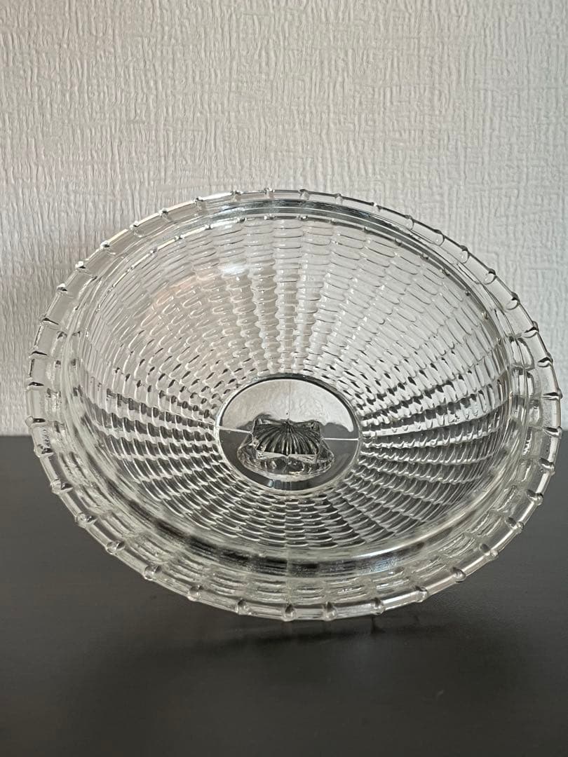 ナンタケットバスケット型　　ガラスジャー(キャニスター)