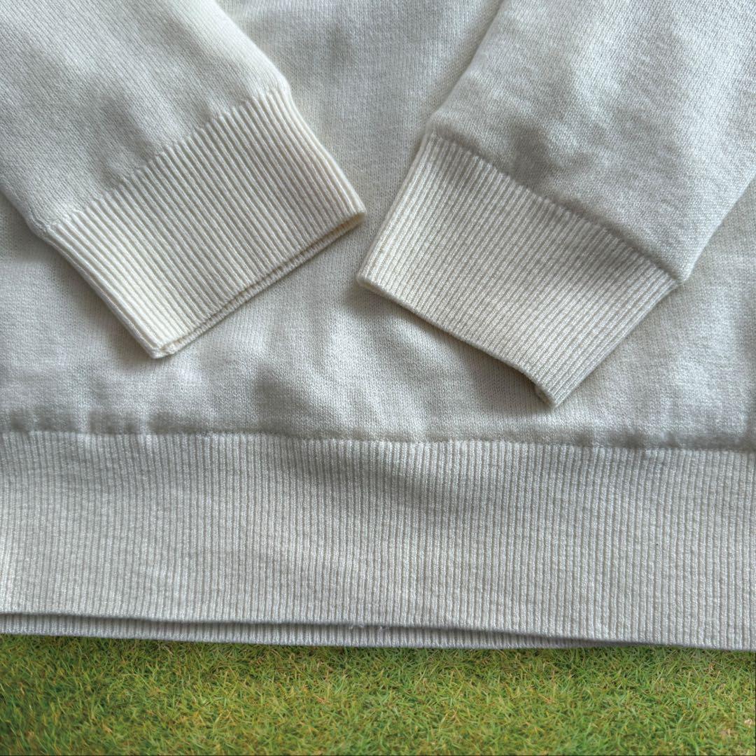 蓄熱　防寒裏地　カシミヤ　マスターバニー　ニット　セーター　4 M〜L相当　白