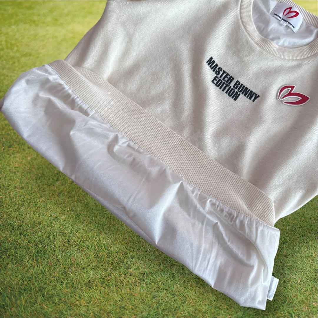 蓄熱　防寒裏地　カシミヤ　マスターバニー　ニット　セーター　4 M〜L相当　白