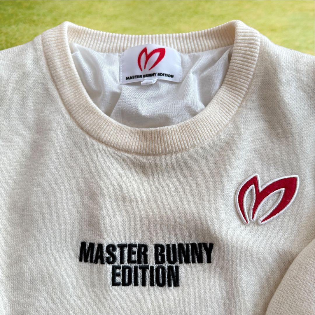 蓄熱　防寒裏地　カシミヤ　マスターバニー　ニット　セーター　4 M〜L相当　白