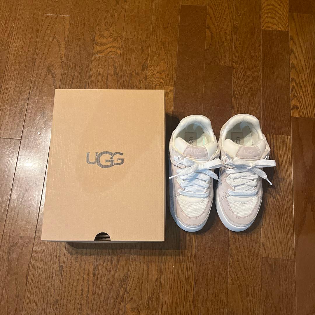 UGG スニーカー CA805風 ホワイト ベージュ ローカット 箱あり24cm