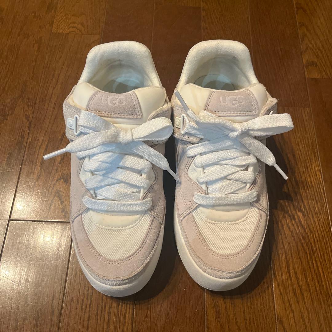 UGG スニーカー CA805風 ホワイト ベージュ ローカット 箱あり24cm