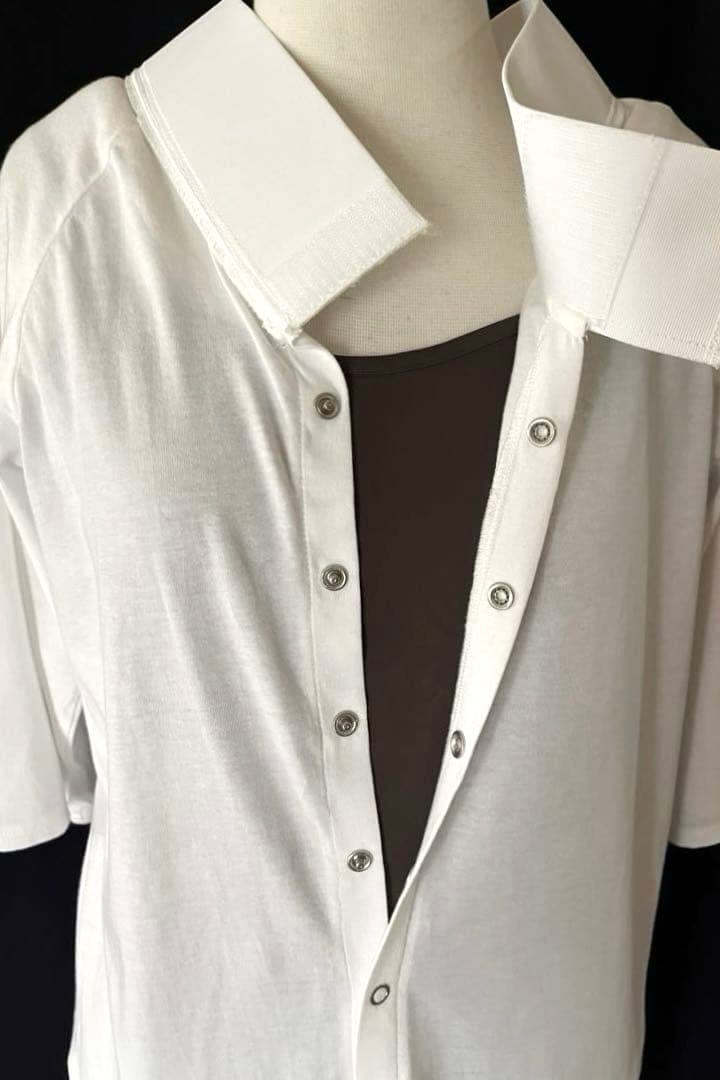 【くるり】前開きTシャツ襦袢ルグラン　ワンピースタイプ　ホワイト