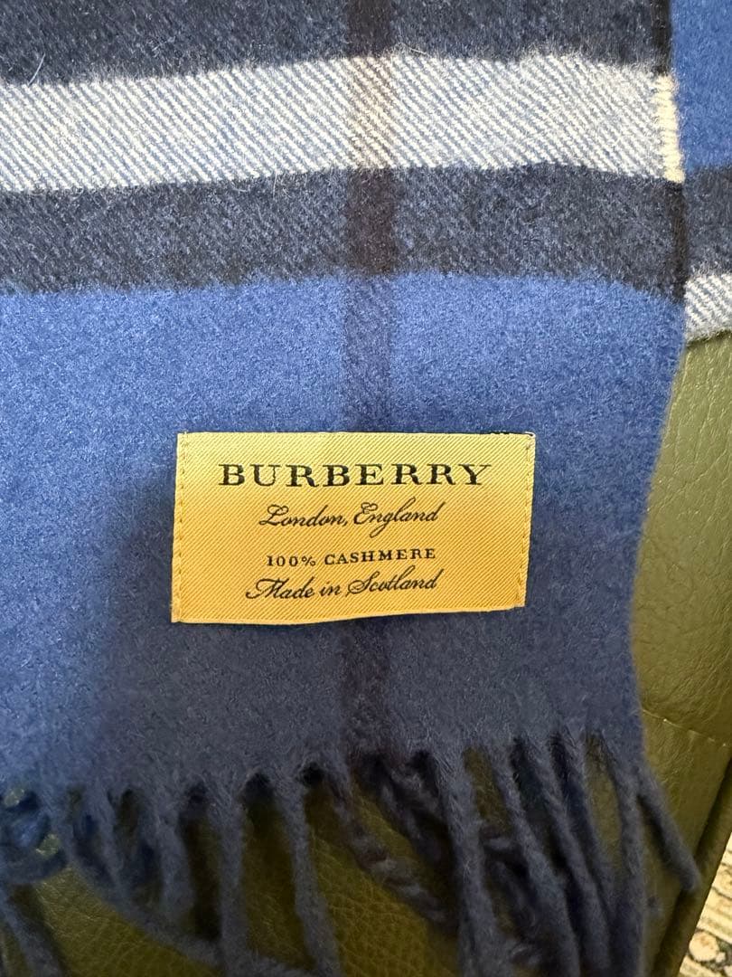 -*-様 BURBERRY 100%カシミヤ マフラー チェック柄
