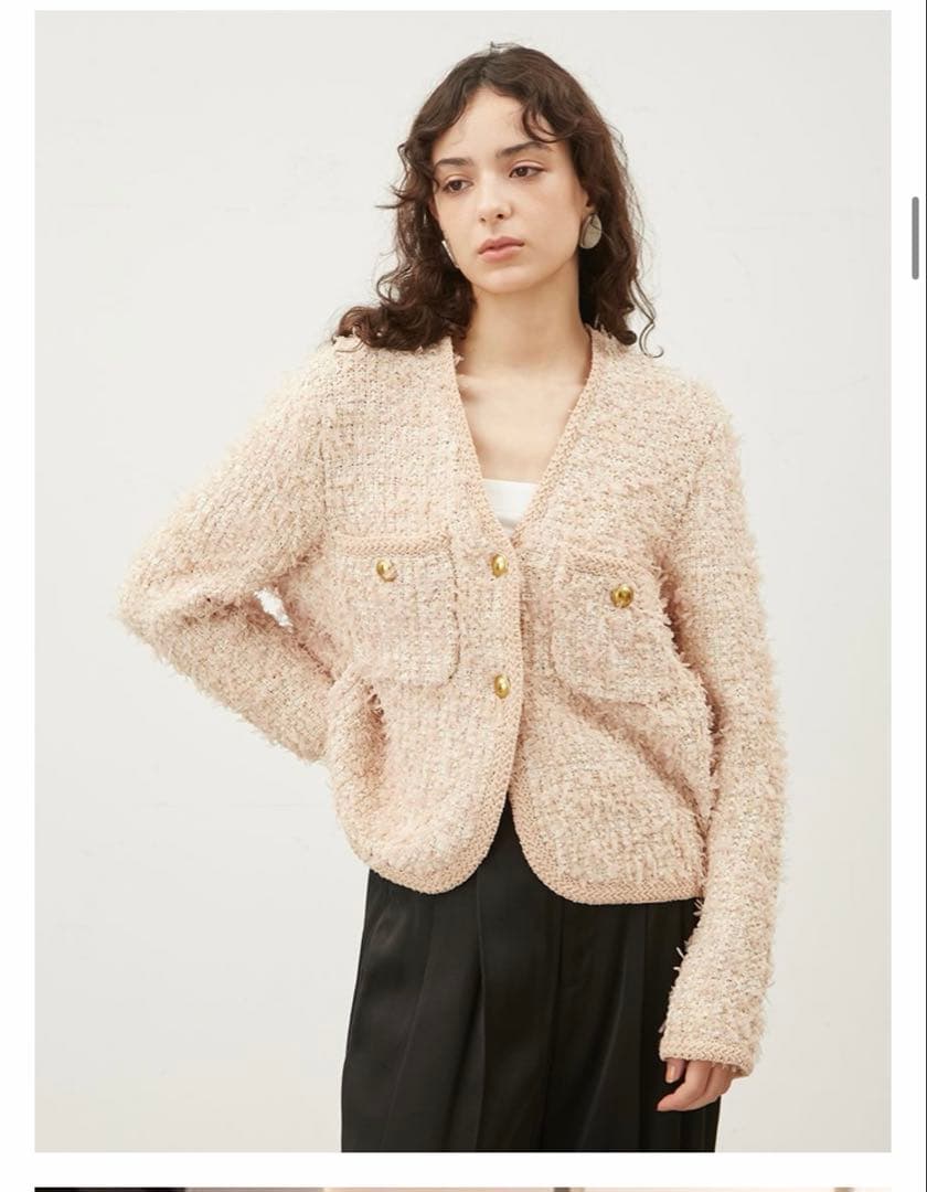 新品タグ付★ニットツイードショートジャケット