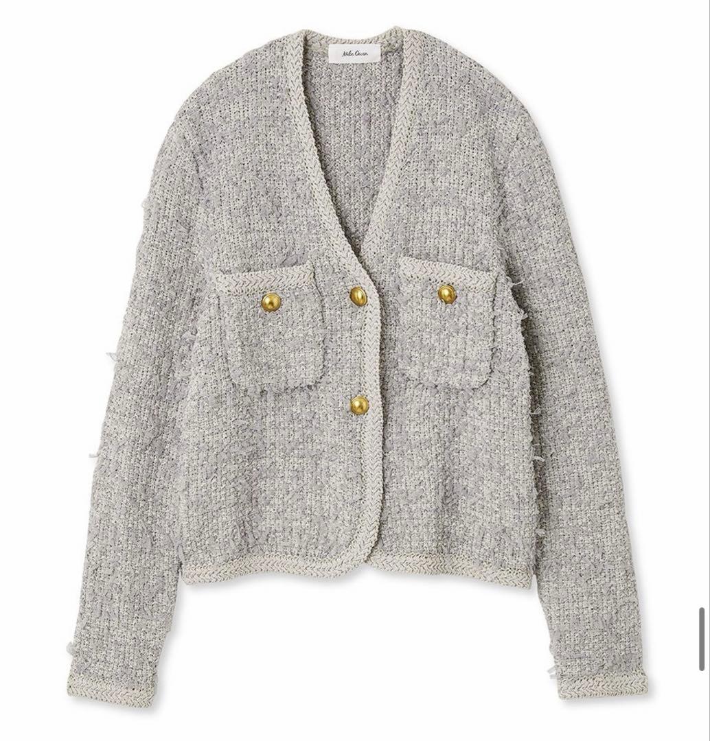 新品タグ付★ニットツイードショートジャケット