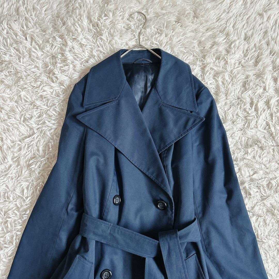 極美品⁂ランバン⁂ロングトレンチコート　ビッグカラー　フレア　イタリア製　LL