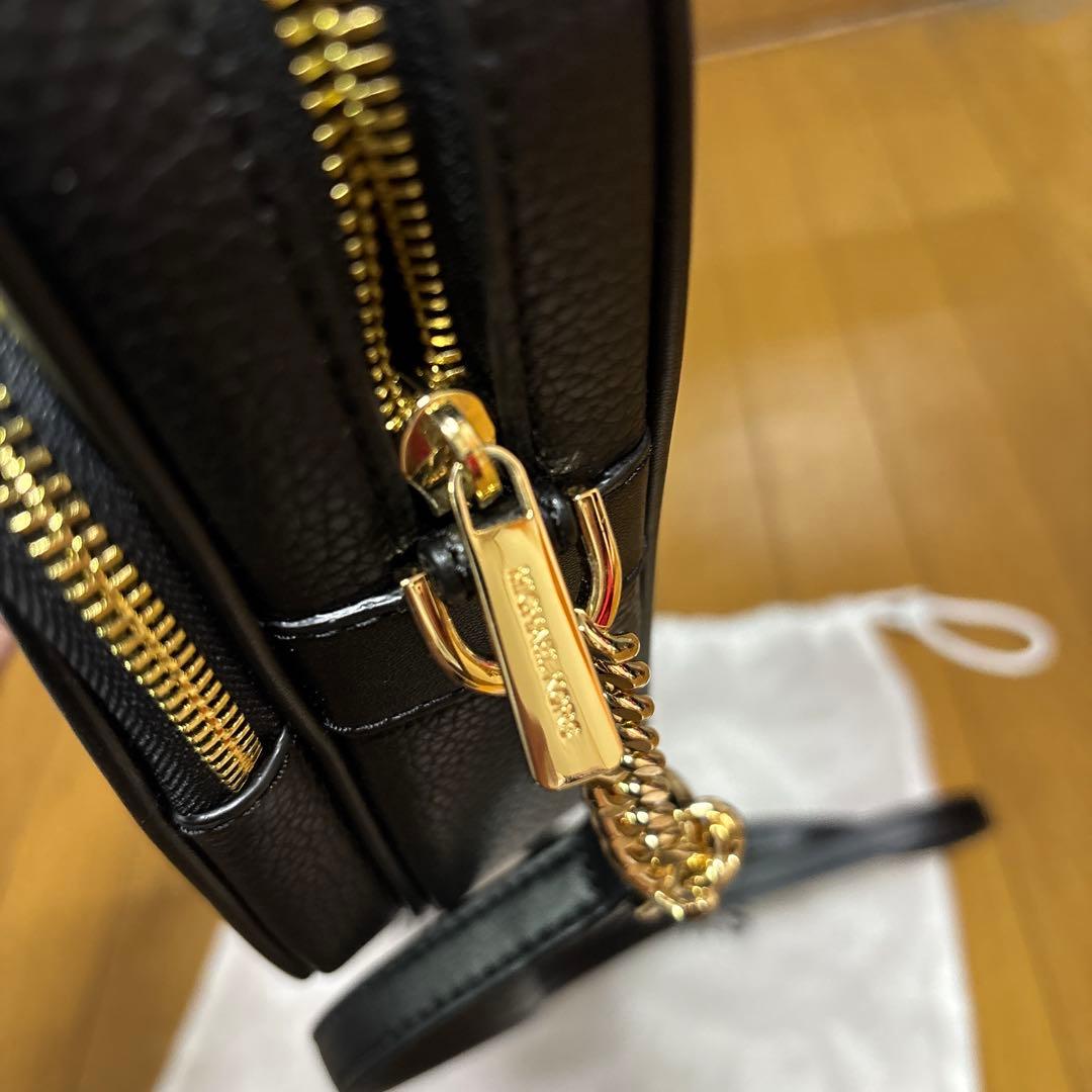 MICHAEL KORS ブラックレザー ショルダーバッグ