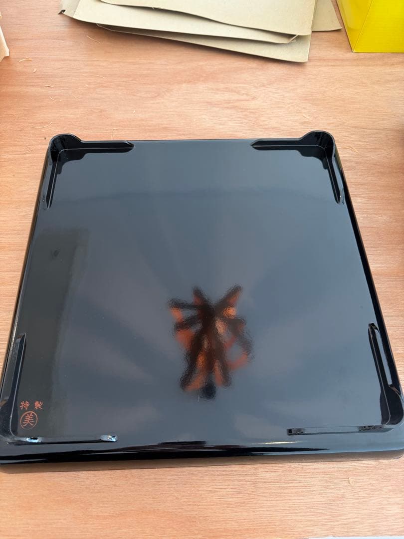 輪島塗　本塗師 渡辺信一　山水　脚付き会席膳　8枚セット　美品