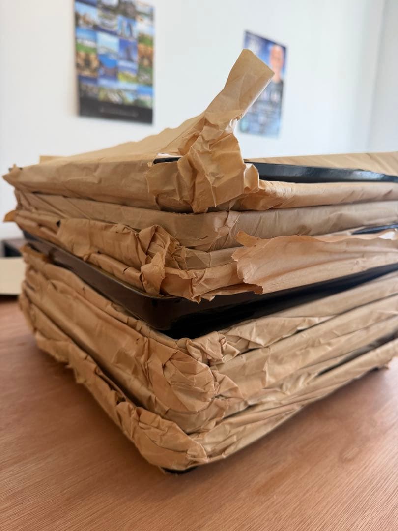 輪島塗　本塗師 渡辺信一　山水　脚付き会席膳　8枚セット　美品