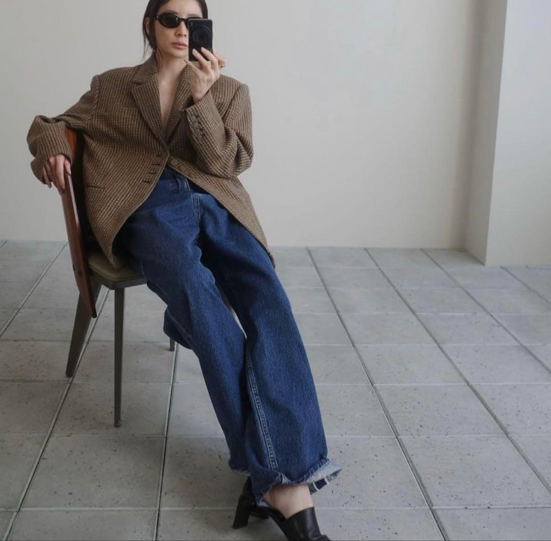 新品　todayful Wool100% Check Jacket