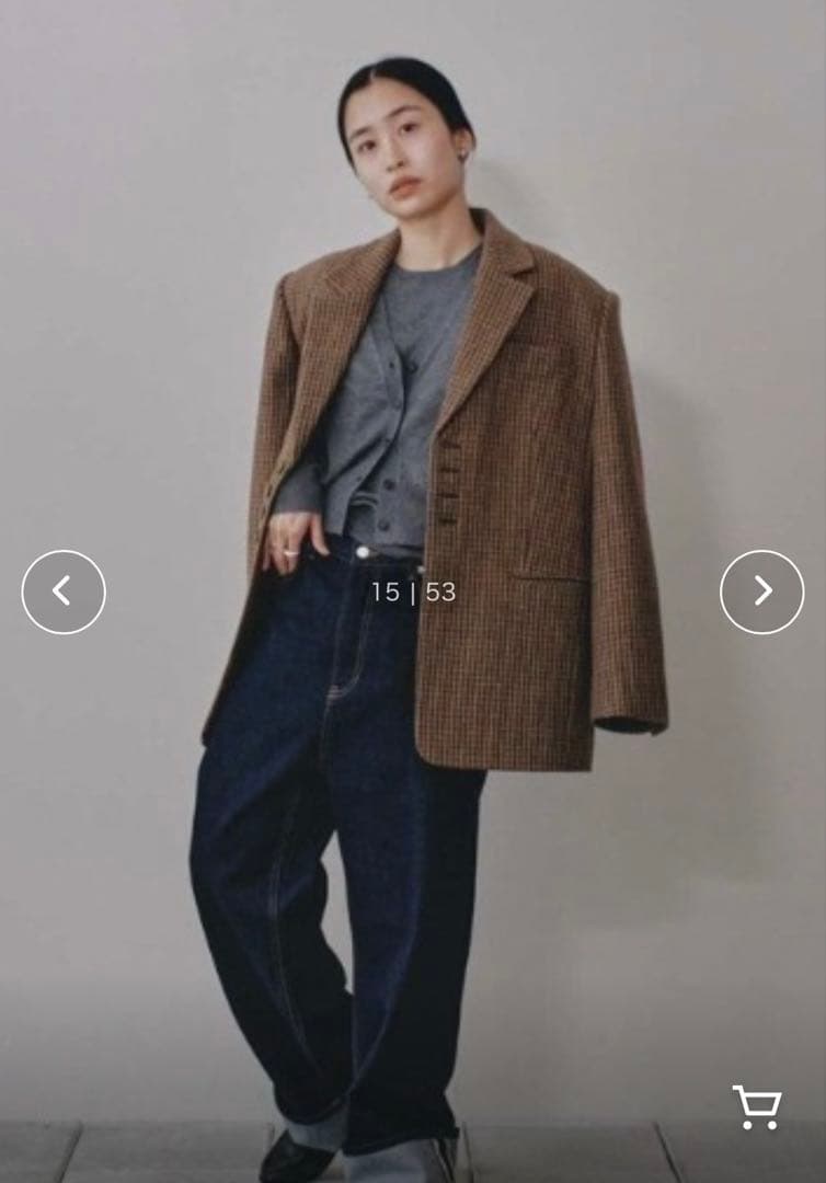 新品　todayful Wool100% Check Jacket