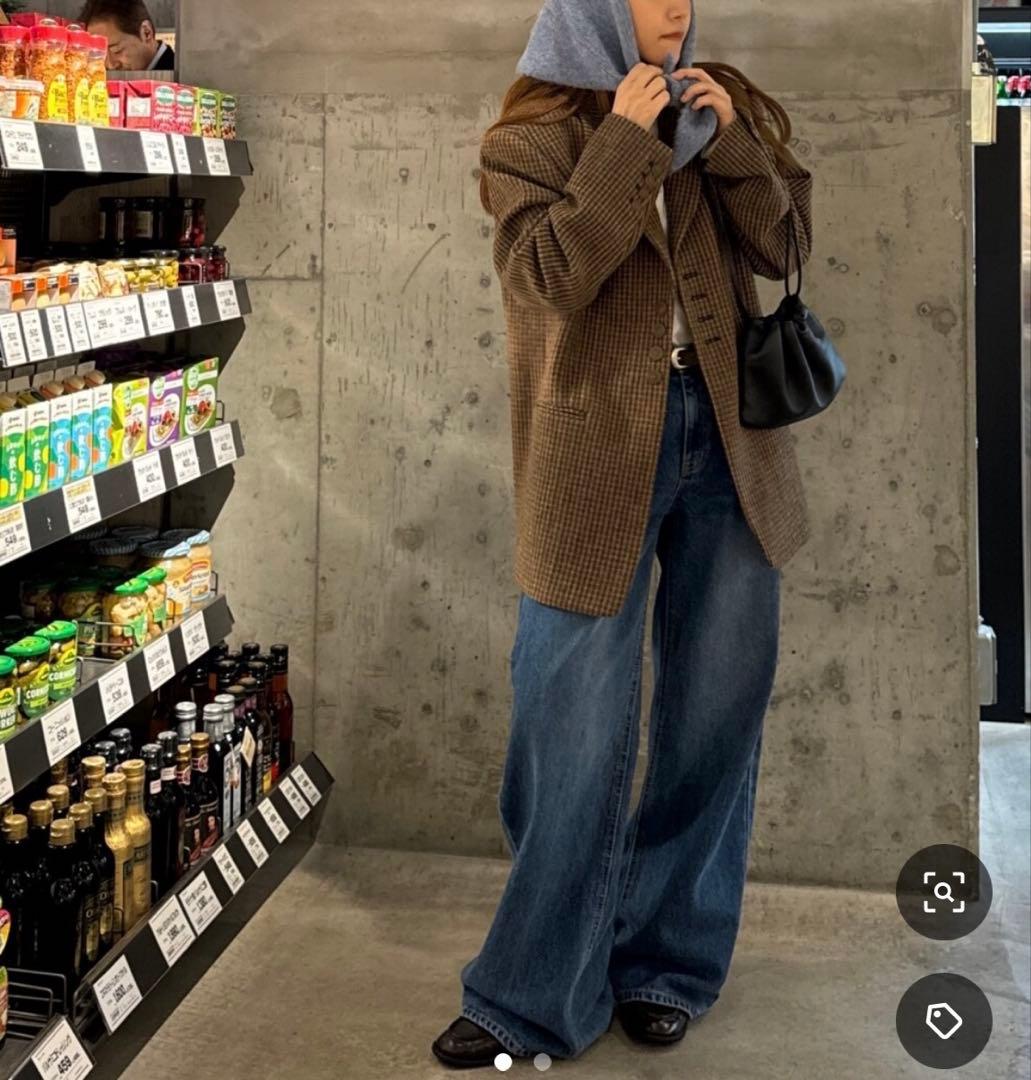 新品　todayful Wool100% Check Jacket