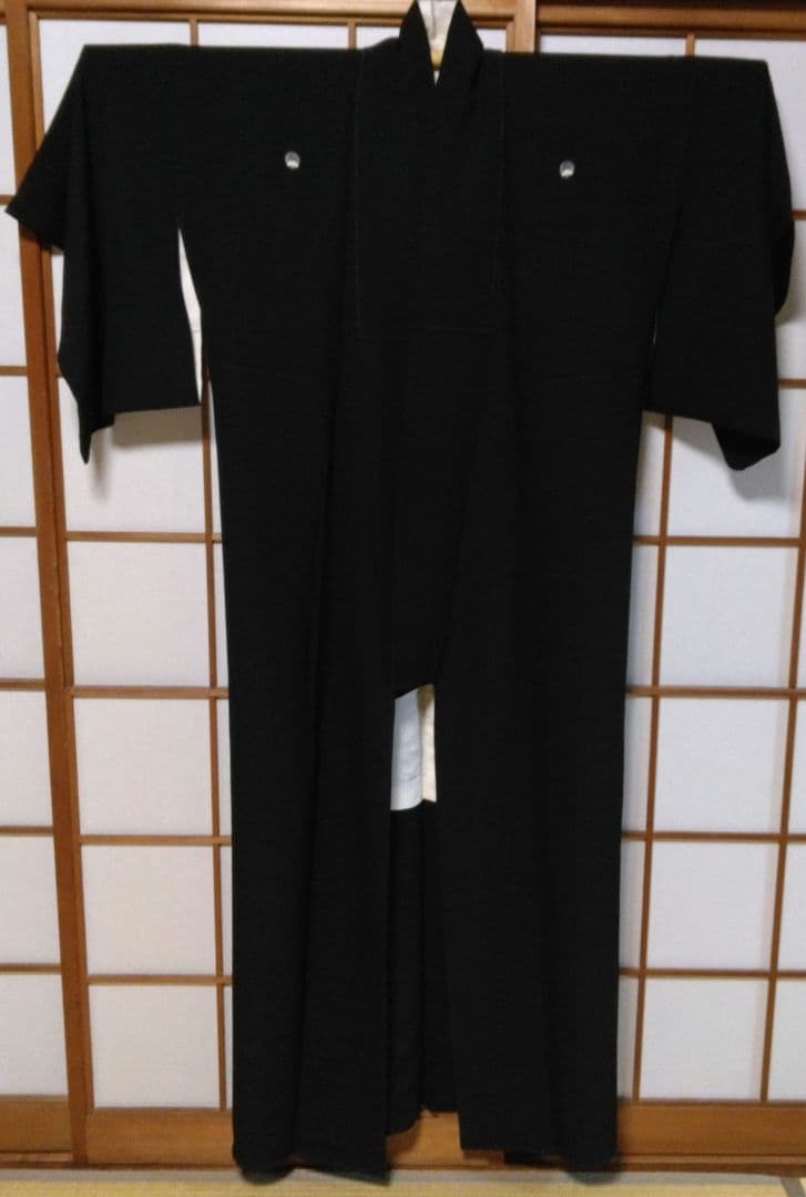 花柳流　紋付　正絹　着物　黒留袖 五つ紋