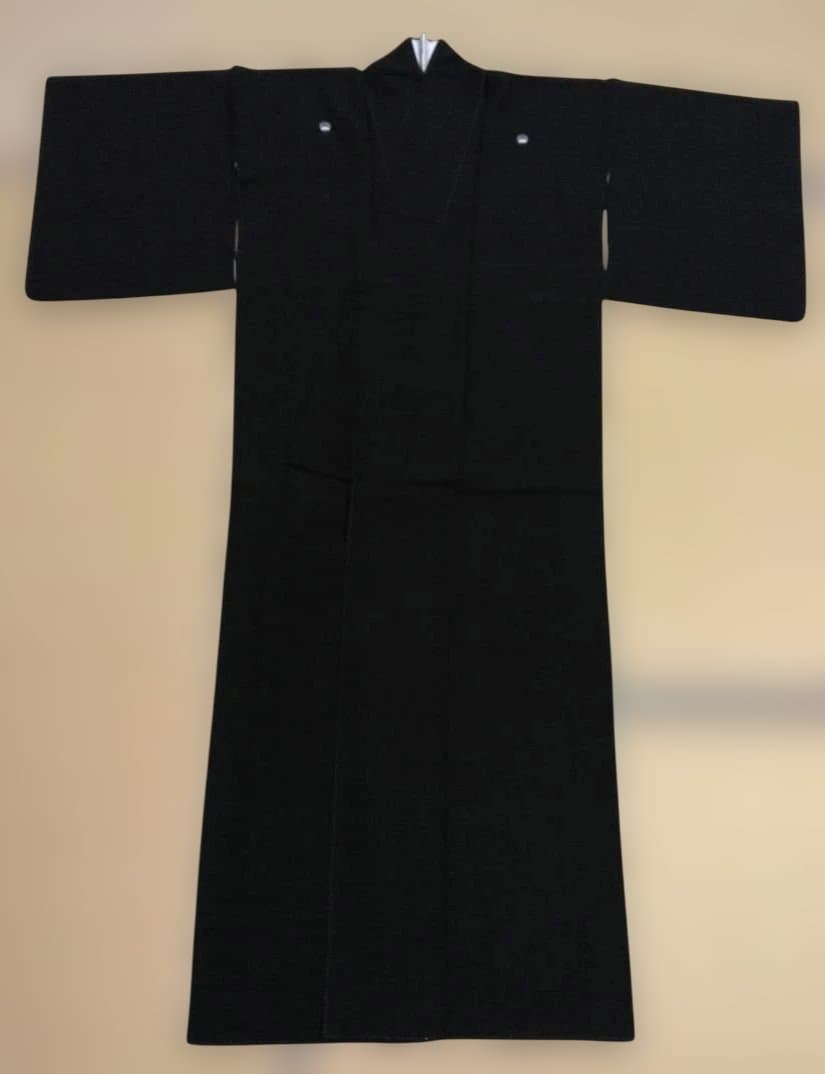 花柳流　紋付　正絹　着物　黒留袖 五つ紋