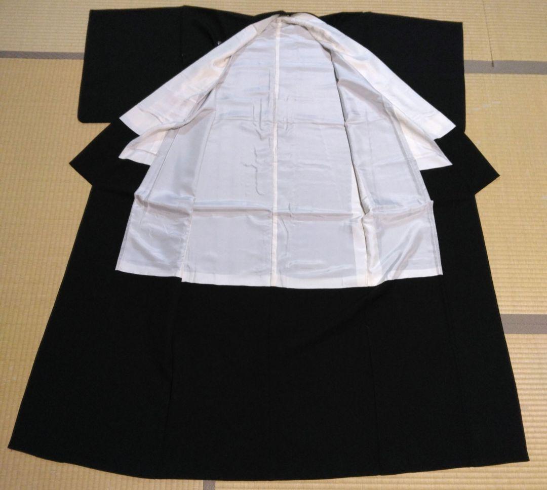 花柳流　紋付　正絹　着物　黒留袖 五つ紋