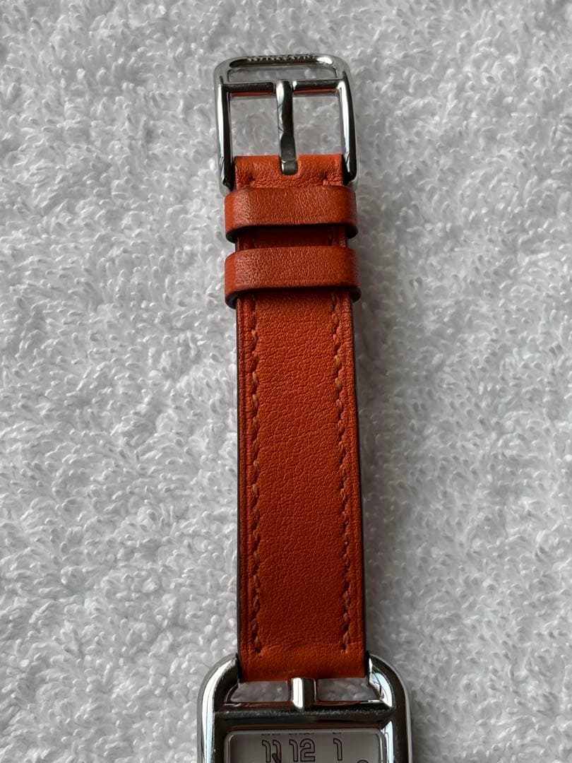 エルメスHERMES ケープコッド CC1.210 2重巻きロングベルト新品電池