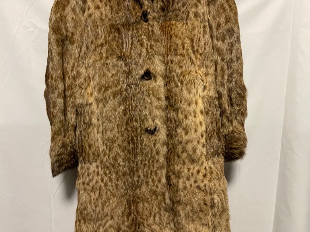 ★PIERRE BALMAIN★本毛皮★ロングコート★レオパード★M〜L相当★