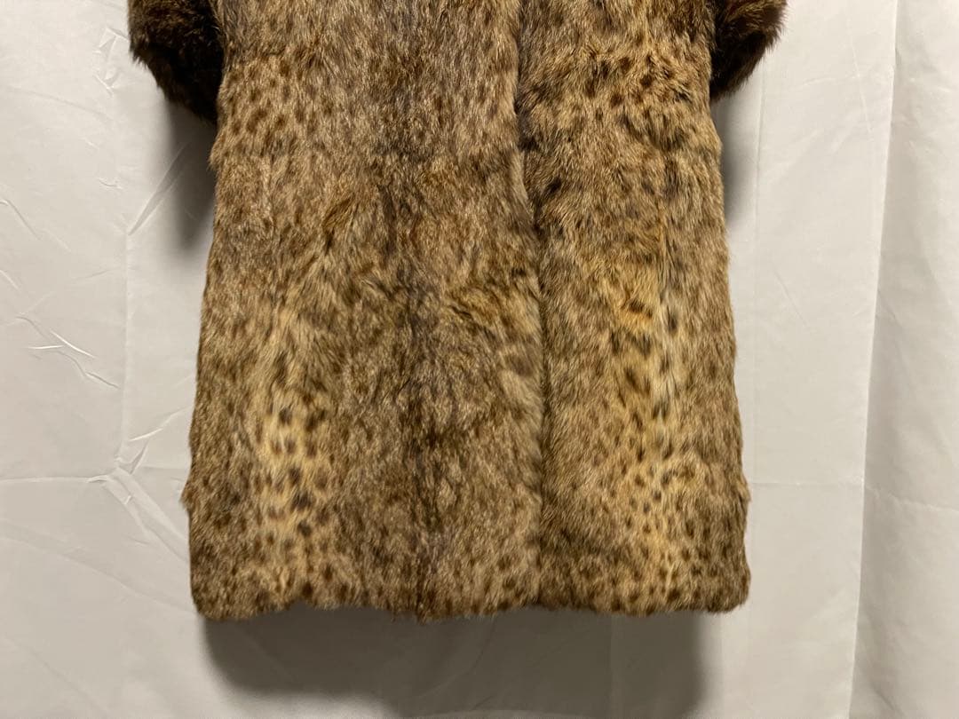 ★PIERRE BALMAIN★本毛皮★ロングコート★レオパード★M〜L相当★