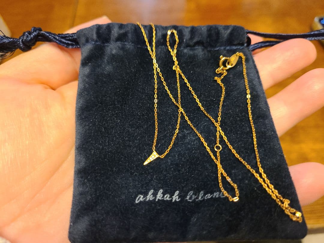 e.m.　k18YG　ダイヤネックレス アーカー　アガット　AHKAH