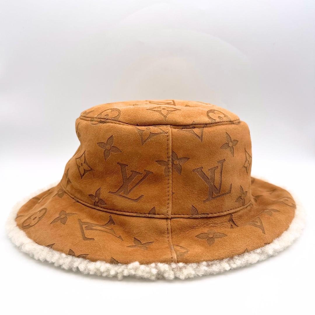 ルイヴィトン モノグラム シアリング ハット M76577 ブラウン レディース