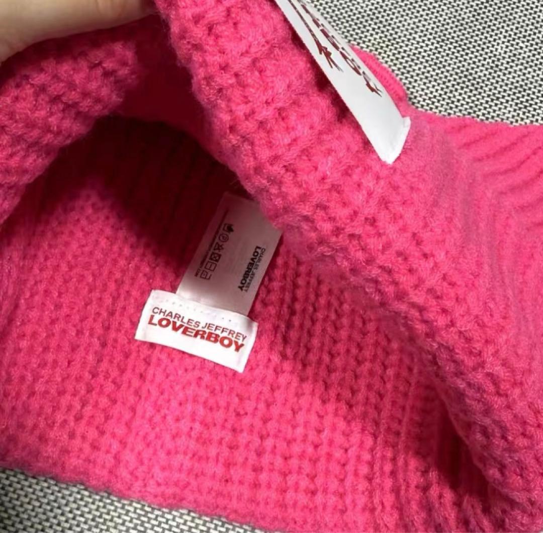 LOVERBOY 猫耳ニット帽 ピンク