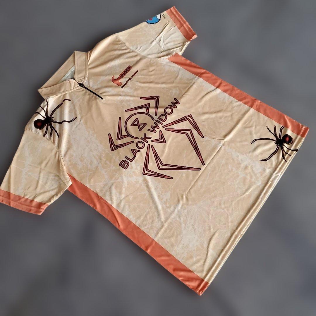 大人気✨新品✨ボウリングウェア　【2XL】　ブラックウィドー　オレンジ　大きめ