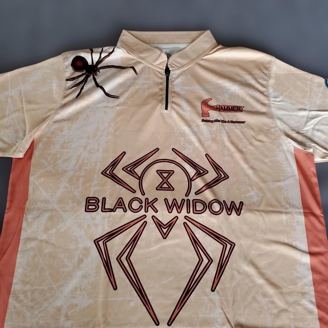 大人気✨新品✨ボウリングウェア　【2XL】　ブラックウィドー　オレンジ　大きめ