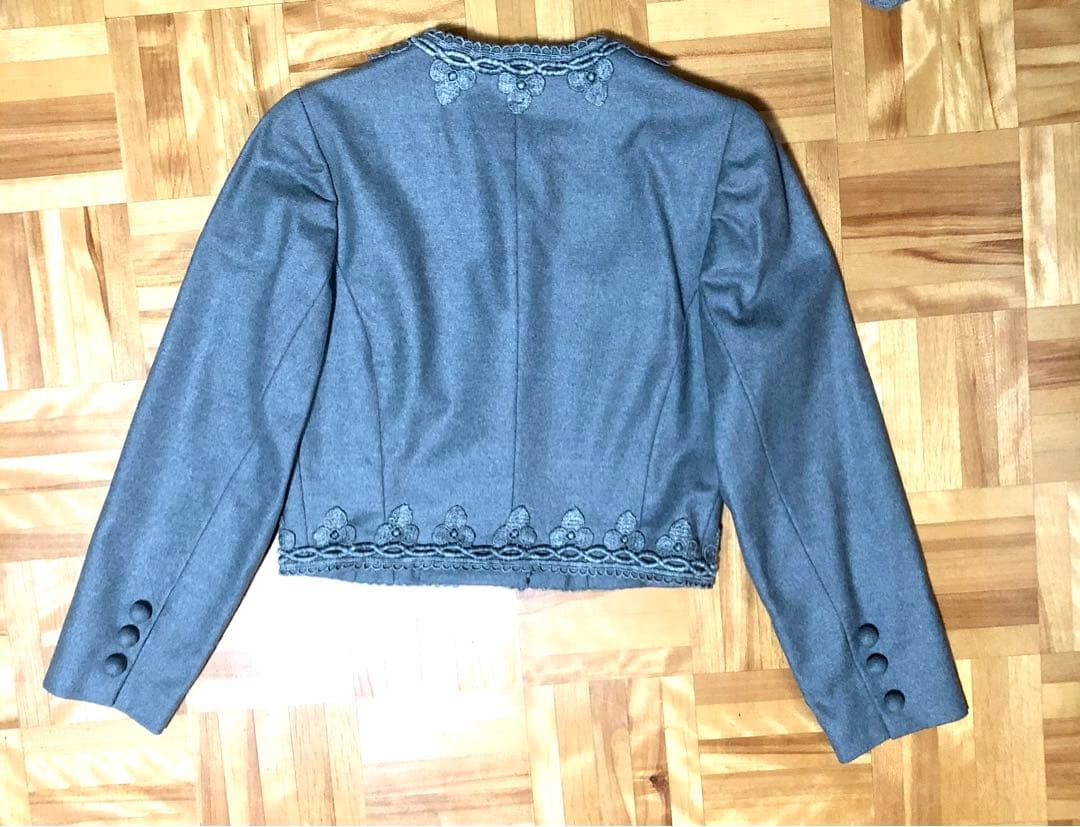 PIERRE BALMAIN レース付き フォーマル スーツ 毛100% 美品