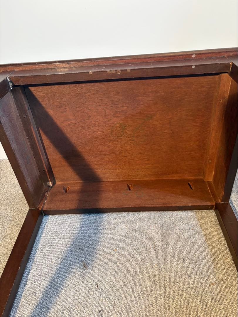 昭和レトロ 花台 サイドテーブル 竹彫刻 アンティーク 木製 飾り台 和家具