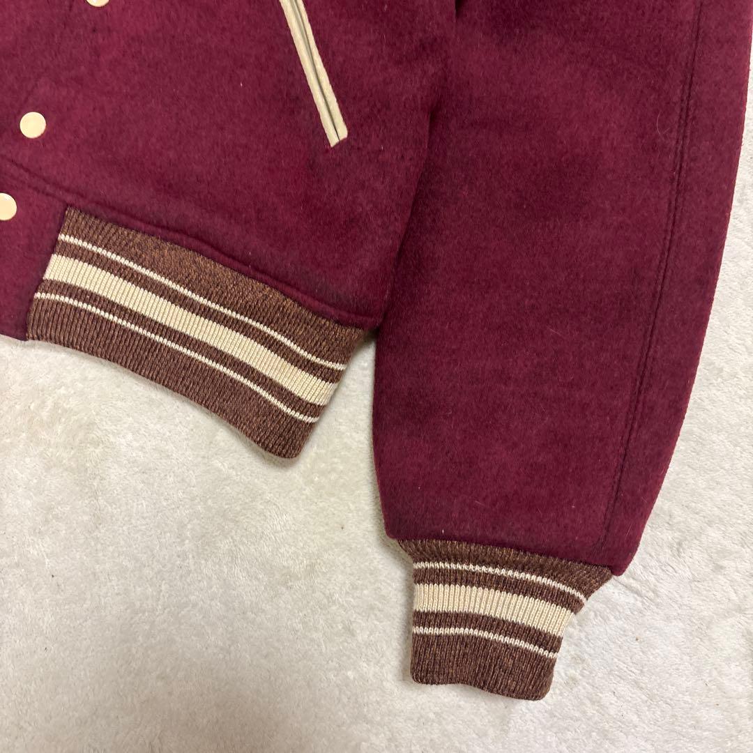 激レア⭐️BUZZ RICKSON スタジャン 刺繍　ワインレッド XLサイズ相当