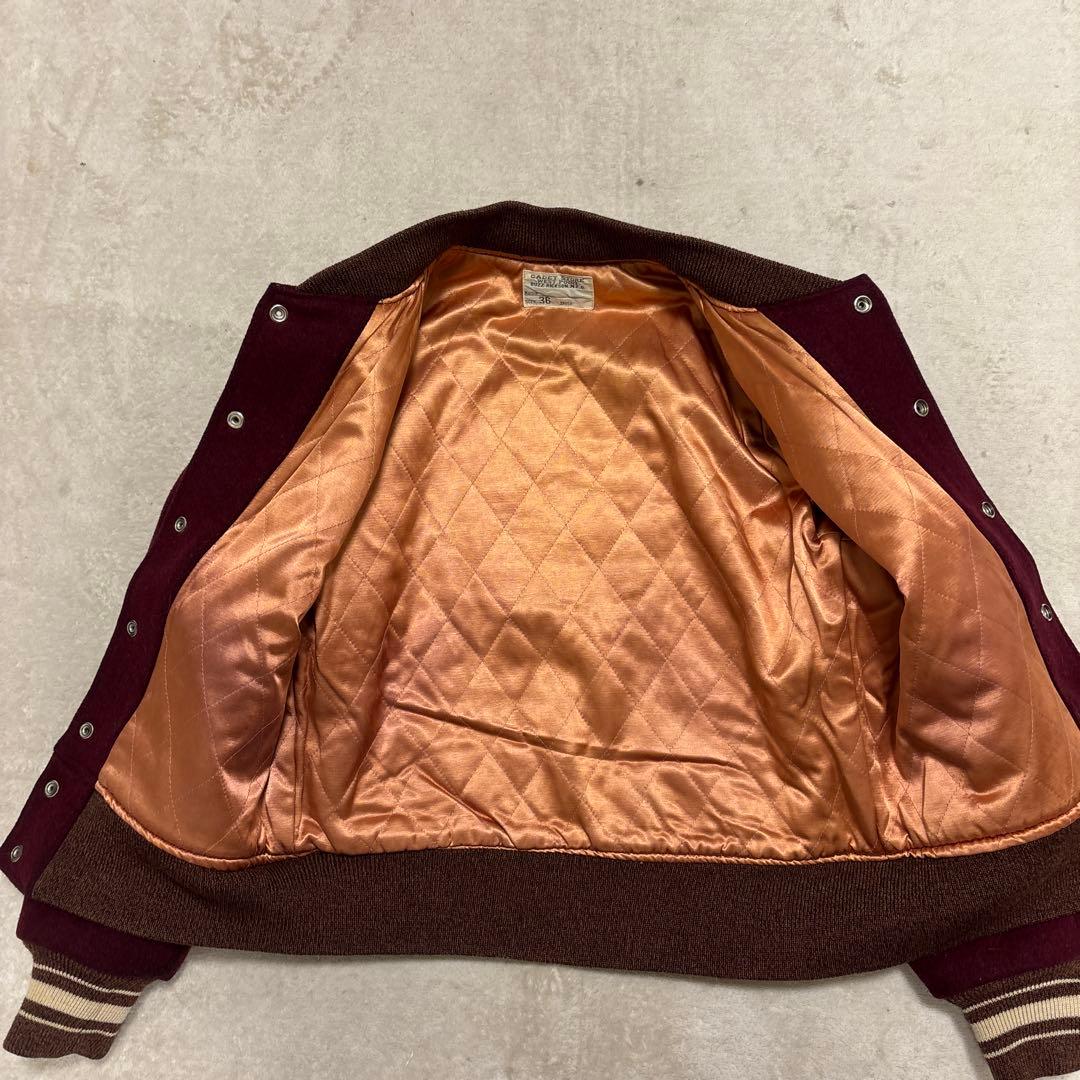 激レア⭐️BUZZ RICKSON スタジャン 刺繍　ワインレッド XLサイズ相当